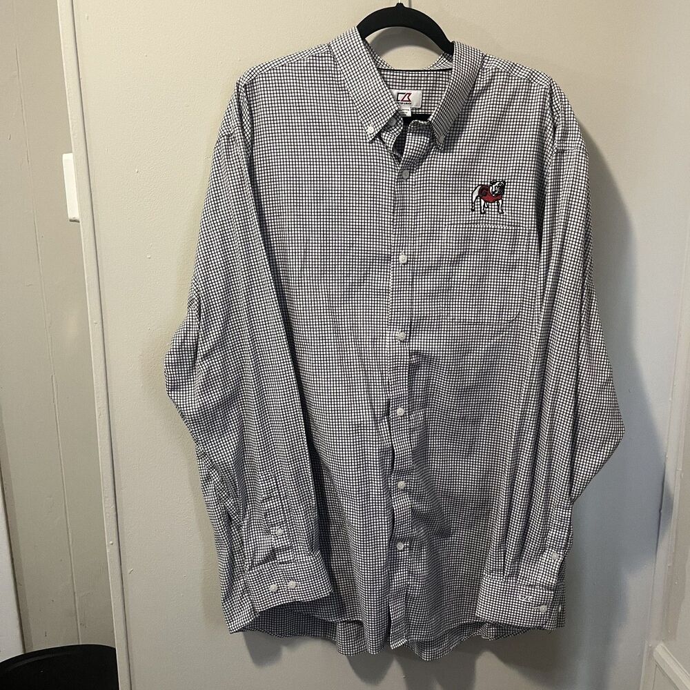 UGA Georgia Bulldogs Cutter & Buck Button Down Shirt — Men’s — Size XXL - Picture 2 of 6